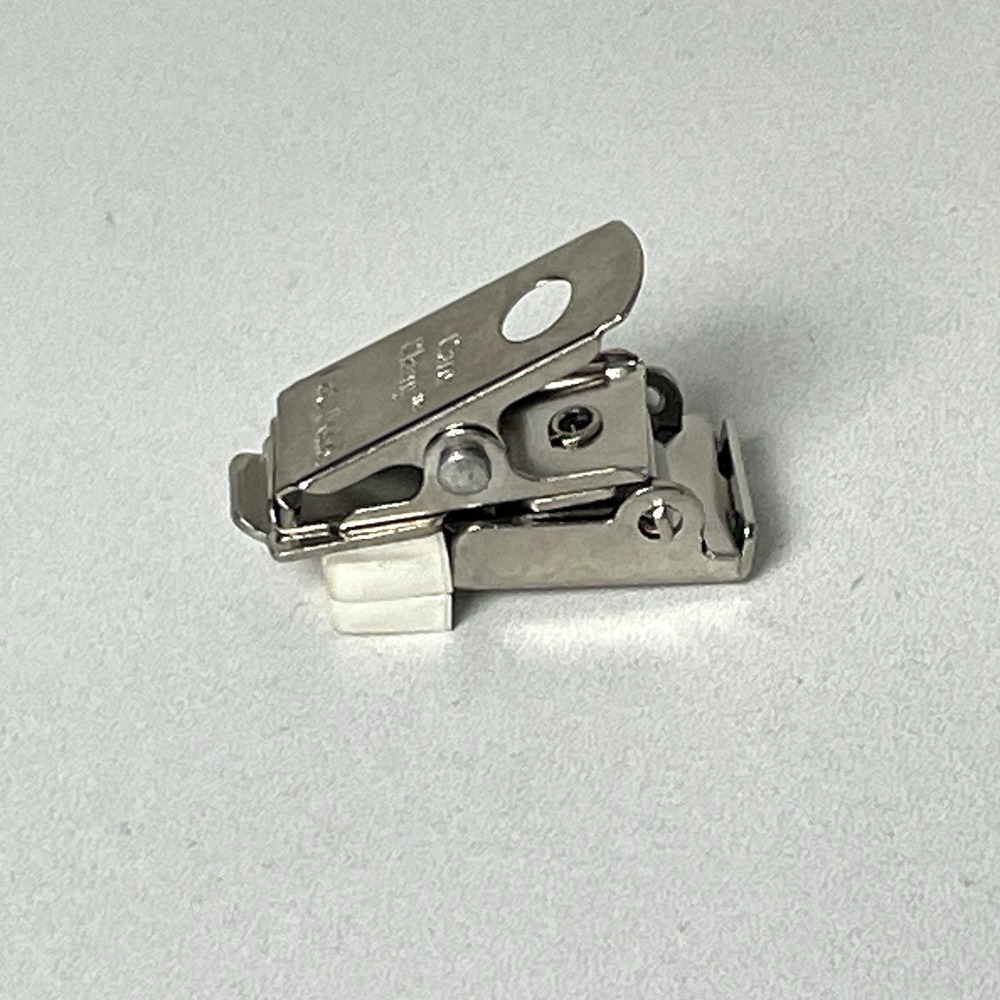 75 Pack Card Clamp Metal Badge Clip for Plastic ID Cards